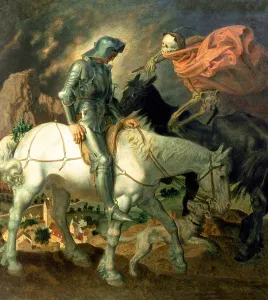 Don Quixote with Death, based on The Knight, Death and the Devil