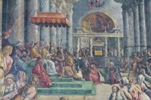 Donation Gallery: The donation of Rome, detail, 1523-24 (fresco)
