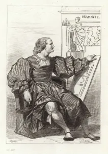 Donato Bramante, Italian architect (engraving) Donato Bramante, Italian architect (engraving)