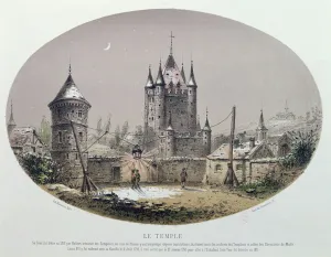 The Donjon of the Temple, Paris (colour litho) The Donjon of the Temple, Paris (colour litho)