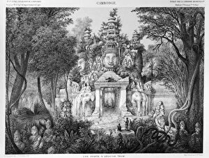 Doorway of Angkor Thom, illustration from Atlas du voyage d'