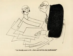 So Dorothy went to Mr. Abels and told him her predicament, illustration So Dorothy went to Mr. Abels and told him her predicament, illustration