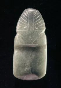 Double aspect celt bird, from Guacimo, Linea Vieja area (green jade) Double aspect celt bird, from Guacimo, Linea Vieja area (green jade)