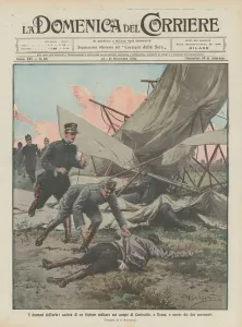 Corpses Gallery: The dramas of the air, the fall of a military biplane in the Centocelle camp, in Rome