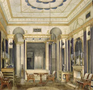 The Drawing Room of the Empress Maria Alexandrovna in the Great Palais in Tsarskoye Selo The Drawing Room of the Empress Maria Alexandrovna in the Great Palais in Tsarskoye Selo