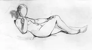 drawing study for Olympia by Edouard Manet c. 1862-1863 drawing study for Olympia by Edouard Manet c. 1862-1863