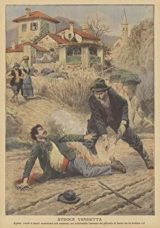 Dreadful vendetta in Oggebbio, Italy (colour litho) Dreadful vendetta in Oggebbio, Italy (colour litho)