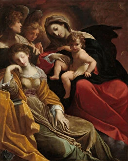 The Dream of Saint Catherine of Alexandria, c.1593 (oil on canvas)