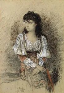 A Dressed Up Peasant, 1876 (watercolour and pencil on paper) A Dressed Up Peasant, 1876 (watercolour and pencil on paper)