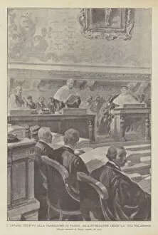 The Dreyfus Affair At The Paris Supreme Court, Ballot-Beaupre Reads His Report (litho)