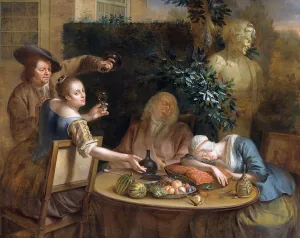 A Drinking Party in the Garden, 1739 (oil on copper) A Drinking Party in the Garden, 1739 (oil on copper)