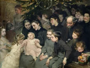 The Drop of Milk in Belleville: The Christmas Tree at the Dispensary, 1908 (oil The Drop of Milk in Belleville: The Christmas Tree at the Dispensary, 1908 (oil