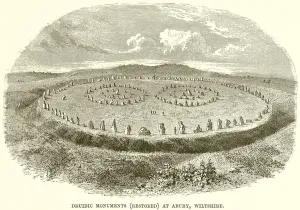 Druidic Monuments (Restored) at Abury, Wiltshire (engraving) Druidic Monuments (Restored) at Abury, Wiltshire (engraving)