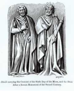 Two Druids, one carrying the Crescent of the Sixth Day of the Moon, after a Roman Two Druids, one carrying the Crescent of the Sixth Day of the Moon, after a Roman