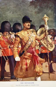 Guards Division Gallery: The Drum-Major (colour litho)