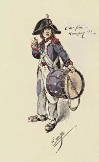 Drummer boy (colour litho)