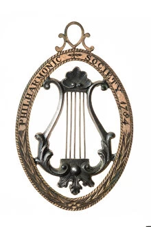 Inscribed Collection: Dublin Philharmonic Society Badge inscribed James Murray, 1784 (metal)