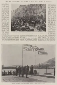The Duke of Cornwall and York's Colonial Tour, Scenes at Gibraltar (b/w photo) The Duke of Cornwall and York's Colonial Tour, Scenes at Gibraltar (b/w photo)