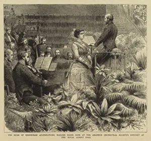 Duke Of Edinburgh Gallery: The Duke of Edinburgh accompanying Madame Marie Roze at the Amateur Orchestral Societys Concert at