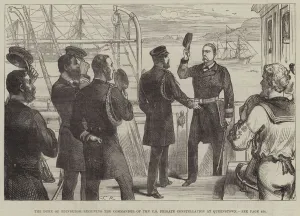 The Duke of Edinburgh receiving the Commander of the US Frigate Constellation at The Duke of Edinburgh receiving the Commander of the US Frigate Constellation at