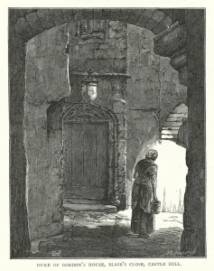 Castle Hill Gallery: Duke of Gordons House, Blairs Close, Castle Hill (engraving)