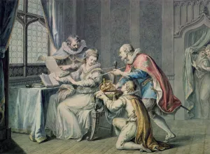 The Dukes of Northumberland and Suffolk praying Lady Jane Grey to accept the Crown The Dukes of Northumberland and Suffolk praying Lady Jane Grey to accept the Crown