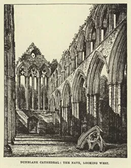Dunblane Cathedral, the Nave, looking West (engraving)