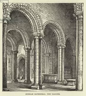 Durham Cathedral, the Galilee (engraving)