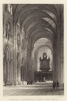 Thomas (after) Allom Gallery: Durham Cathedral, from the Nave (engraving)