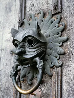Images Dated 21st November 2007: Durham Cathedral Sanctuary Knocker, copy of 12th century bronze original (photo)