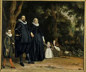 A Dutch Family, 1624 (oil on board)