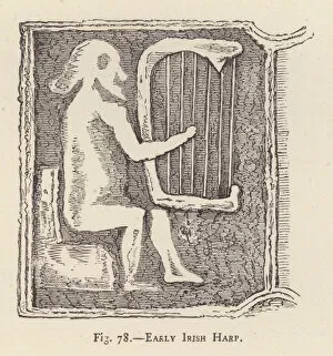 Early Irish Harp (engraving)