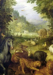 Earth, or The Earthly Paradise, detail of animals, 1607-08 (oil on copper) Earth, or The Earthly Paradise, detail of animals, 1607-08 (oil on copper)