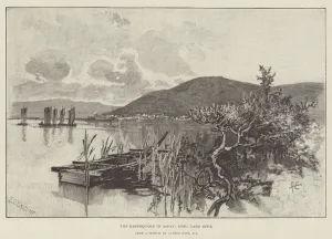 The Earthquake in Japan, Otsu, Lake Biwa (engraving) The Earthquake in Japan, Otsu, Lake Biwa (engraving)