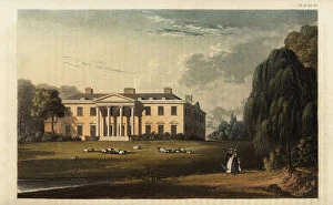 East Cowes Castle, Isle of Wight, the seat of architect John Nas, 1825 (engraving)