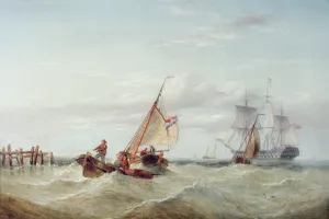 An East Indiaman and other Shipping off the Coast An East Indiaman and other Shipping off the Coast