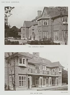 East Weald, Hampstead, The Entrance Front, The South Side (b / w photo)