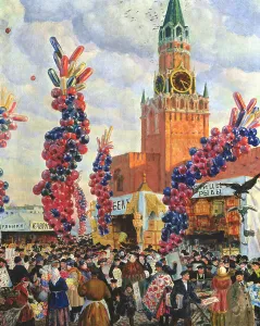 Easter Market at the Moscow Kremlin, 1917 (oil on canvas) Easter Market at the Moscow Kremlin, 1917 (oil on canvas)