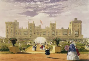 Eastern view of the Castle and Garden, Windsor Castle, 1838 (colour litho) Eastern view of the Castle and Garden, Windsor Castle, 1838 (colour litho)