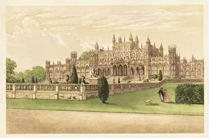 Eaton Hall, Cheshire, England. 1880 (engraving)
