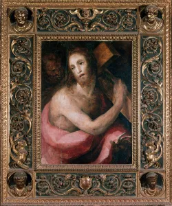 Ecce homo. Christ carrying the cross. circa 1540 (painting on wood) Ecce homo. Christ carrying the cross. circa 1540 (painting on wood)