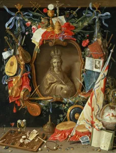 Ecclesia Surrounded by Symbols of Vanity (on copper) Ecclesia Surrounded by Symbols of Vanity (on copper)