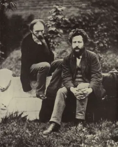 Edward Burne-Jones and William Morris, English artists and designers (b/w photo) Edward Burne-Jones and William Morris, English artists and designers (b/w photo)