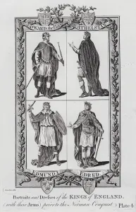 Edward the Elder, Aethelstan, Edmund I and Eadred, Anglo-Saxon Kings of England before the Norman Conquest (engraving) Edward the Elder, Aethelstan, Edmund I and Eadred, Anglo-Saxon Kings of England before the Norman Conquest (engraving)
