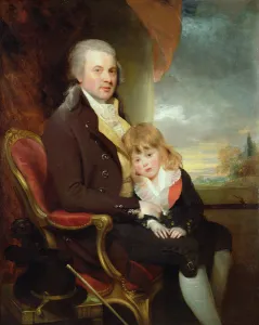 Edward George Lind and his Son, Montague, (oil on canvas) Edward George Lind and his Son, Montague, (oil on canvas)