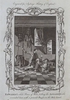 Medical Science Gallery: Edward I, while Prince of Wales killing the Assassin who wounded him with a poisoned Dagger