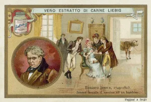 Edward Jenner, English doctor and scientist who discovered a vaccine against smallpox (chromolitho) Edward Jenner, English doctor and scientist who discovered a vaccine against smallpox (chromolitho)