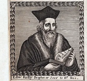 Edward Kelley ou Edward Talbot (1555-1597) - Oeuvre anonyme, gravure, 1659 - (Edward Kelley (From) Edward Kelley ou Edward Talbot (1555-1597) - Oeuvre anonyme, gravure, 1659 - (Edward Kelley (From)