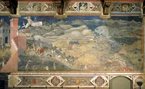 Art Style Gallery: The Effects of Good Government in the Country, 1338-40 (fresco)