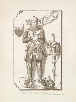 Effigy of an Alsatian knight, c 1320 (engraving)